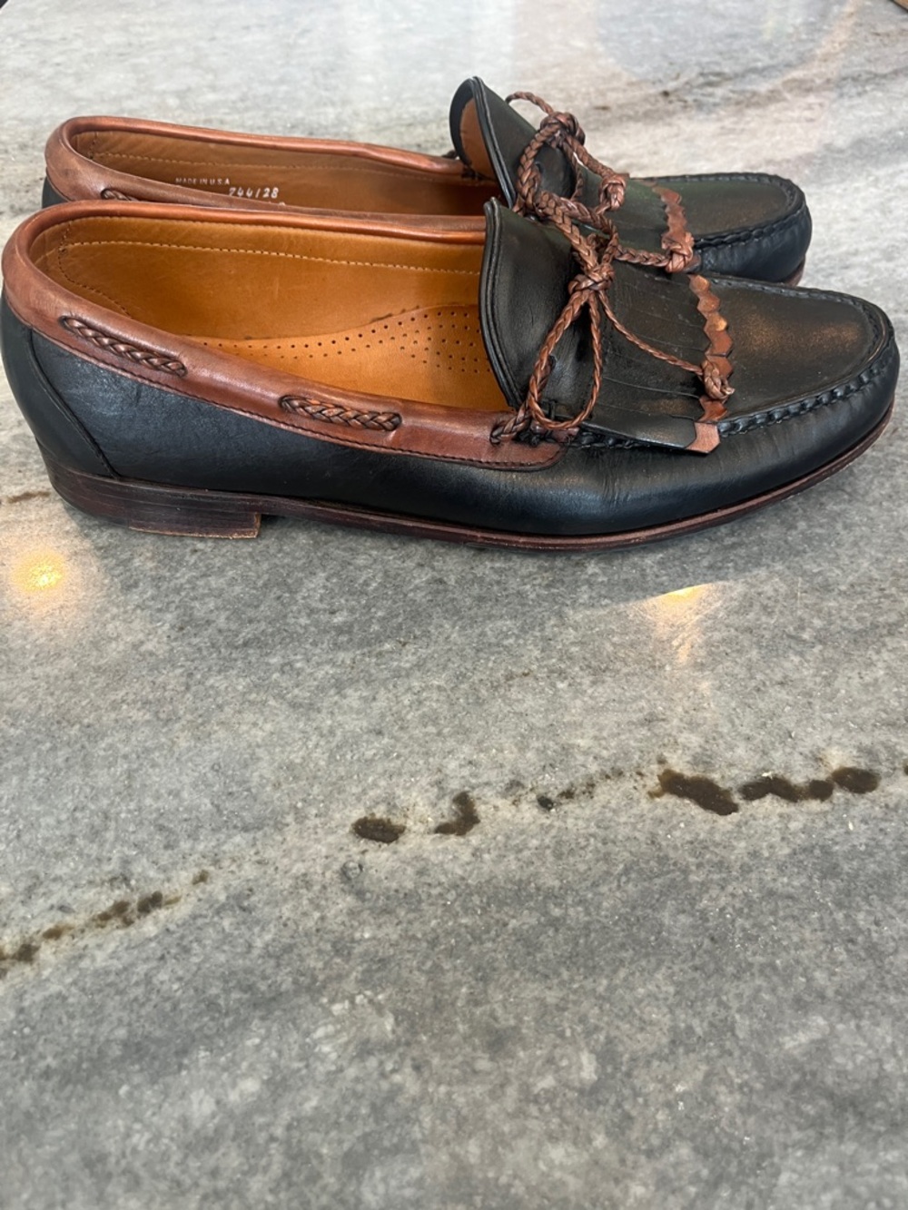 Footjoy  Men's Black and Brown Leather Moccasin Loafers size 13D - Picture 6 of 12